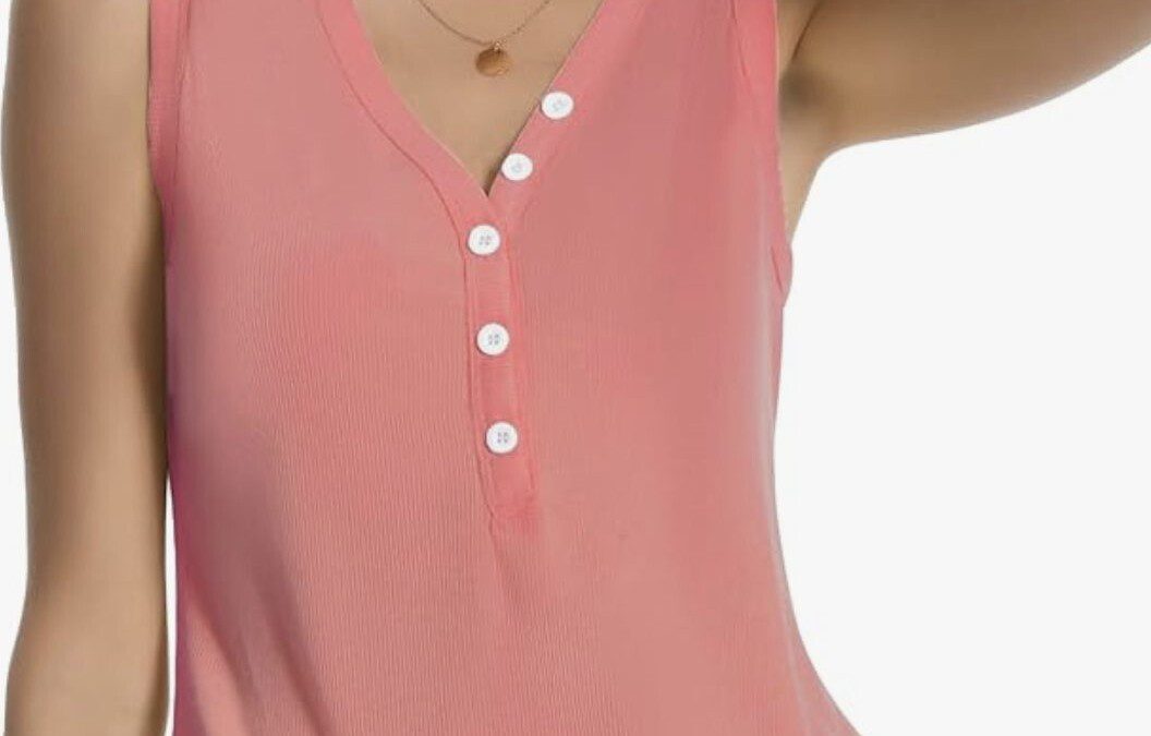 Button Down Cami Tank Top – $7.49 shipped!